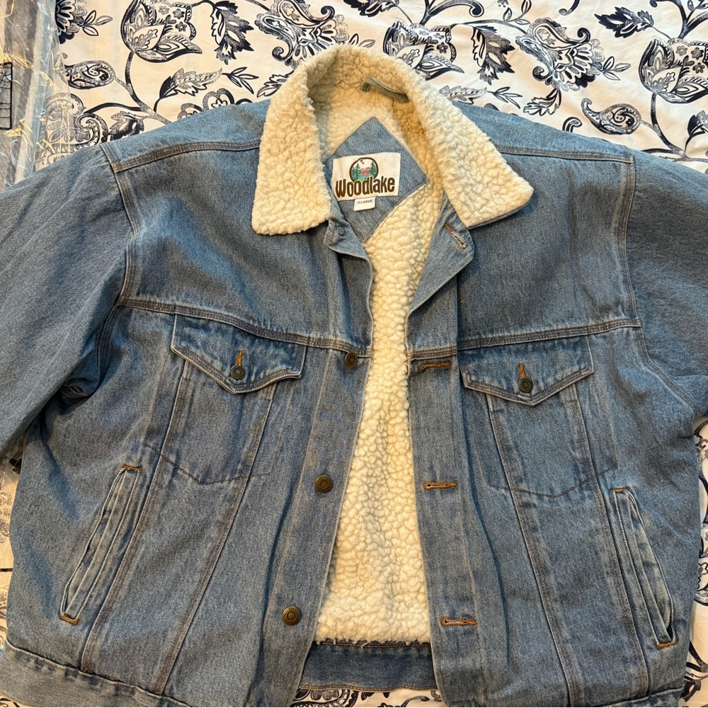 Woodlake Sherpa-Lined Denim Jacket - Light Blue
